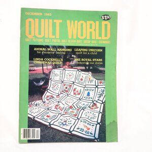 Quilt World Magazine December 1983 Animal Wall Hanging Leaping Unicorn Royal
